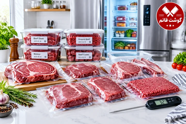 اصول نگهداری و فریز کردن گوشت قرمز در خانه؛ مدت زمان ماندگاری و دیفراست